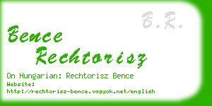 bence rechtorisz business card